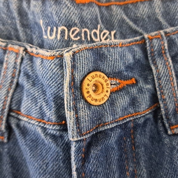 LUNENDER BRAZIL high waist wide leg jeans cut out waistband grunge EMO EU 40 - Picture 11 of 14